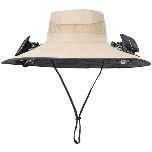 Solar Breeze - Solar Fan Hat - Beige