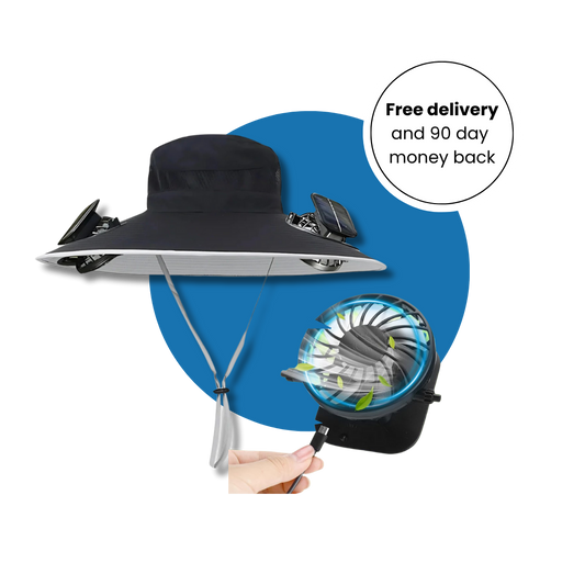 Solar Fans Hat - Solar Breeze - Black